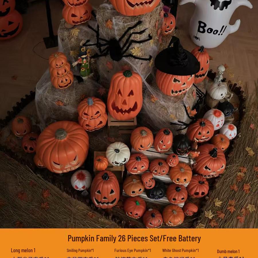 Luminous Large Halloween Pumpkin Lantern: Outdoor Decoration & Shopping Mall Display Props