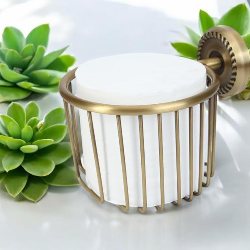 Wall Mounted Toilet Paper Dispenser Traditional Appearance Tissue Holders Simple Tool Without Assembly Bathroom Accessory