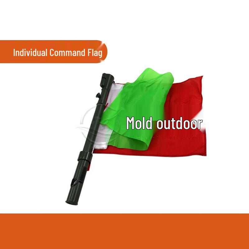 Dual-Color Training Signal Flag with Whistle  Battery Standard