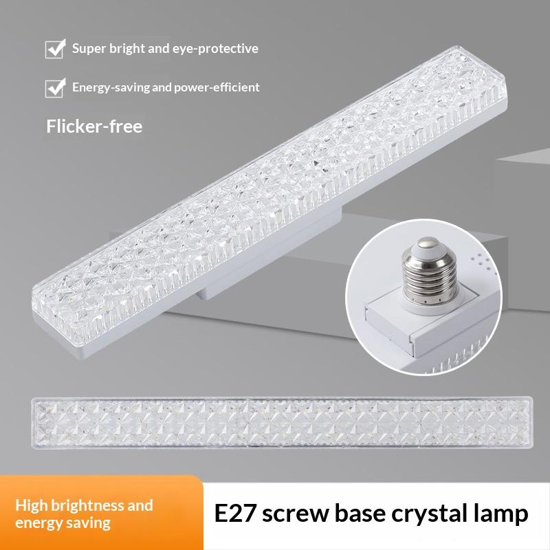 E27 Upgraded Eye Protection Crystal LED Bulb Flat Low High Bay for Study Room Porch Indoor Outdoor Lighting