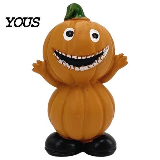 Eco-friendly Halloween Decor Pumpkin Figure Ornaments, Hand-Painted Resin Decorations with Unique Hand-painted Figures Expressions, Figurine