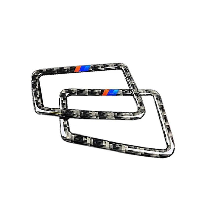 Carbon Fiber Left/Right Hand Driving Car Air Conditioning Outlet Frame Sticker Accessories For BMW 3 Series E90 E92 E93 2005-12