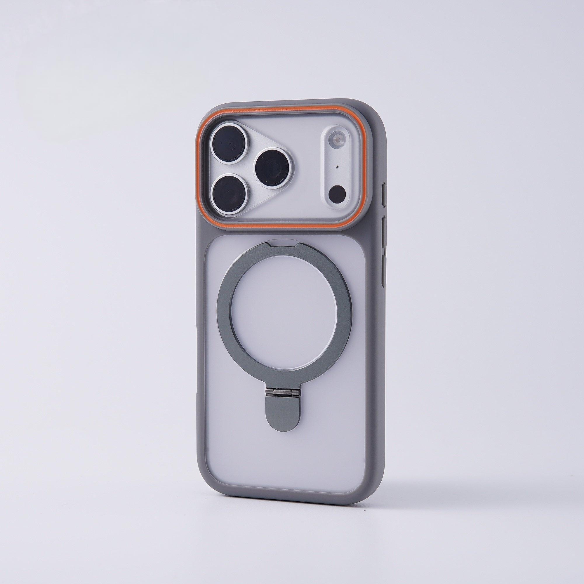 

Matte Translucent Magnetic Ring Bracket Bumper Case For iPhone 17 Pro Max 16 15 14 13 12 Shockproof Stand Cover For Magsafe iPhone Air