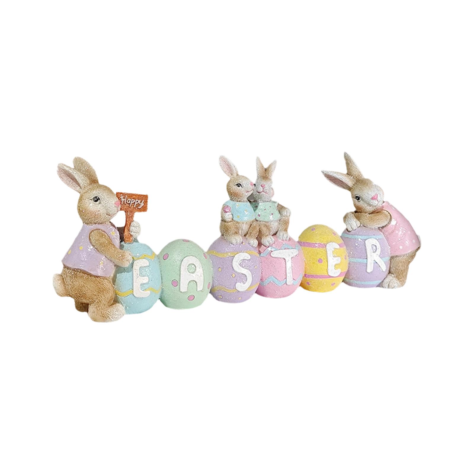 

Easter Resin Bunny Sign Decorations, Desktop Ornaments One Size