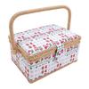 Sewing Storage Basket with Detachable Tray Portable Needle Thread Carrying Organizer for Craft Lovers and Beginners