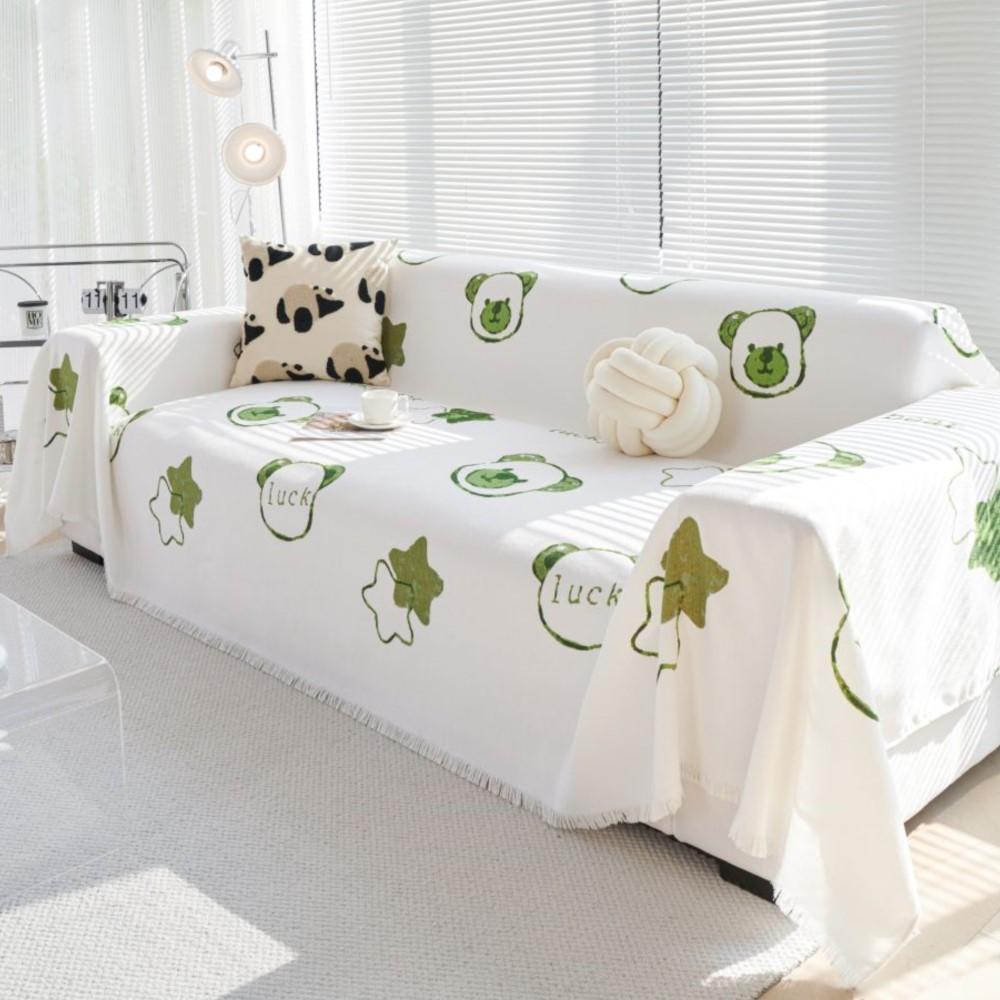 Chenille Bear Sofa Cover Mat Throw Blankets  Living Room Couple Position Modern Waterproof Camping Picnic Blanket Cover