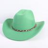 Popular European and American Fashion OL Style One-word Cowboy Hat Men's and Women's High-end Top Hat Jazz Hat Felt Hat