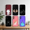 Funny M-Middle Finger Phone Case For Samsung S25,S24,S21,S22,S23,S30,Ultra,S20,Plus,Fe,Note,10,9,5G Black Cover