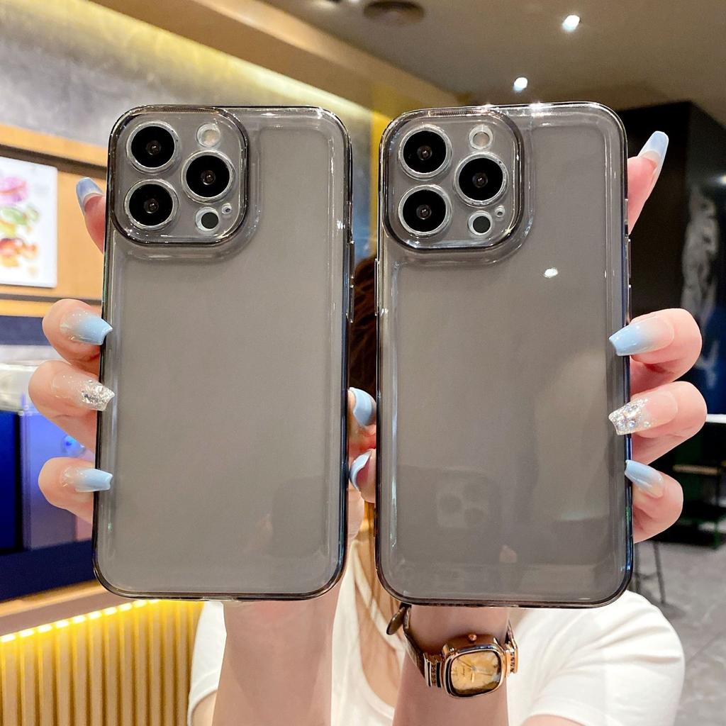 Applicable To Apple 16 Transparent Space Shell IPhone 14 Mobile Phone Case Full-inclusive Fine Hole Anti-fall TPU Soft Shell Protection Case
