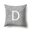 Polyester Pillowcase Home Decoration Gray Bottom Pillowcase 26 English Letter Cushion Cover