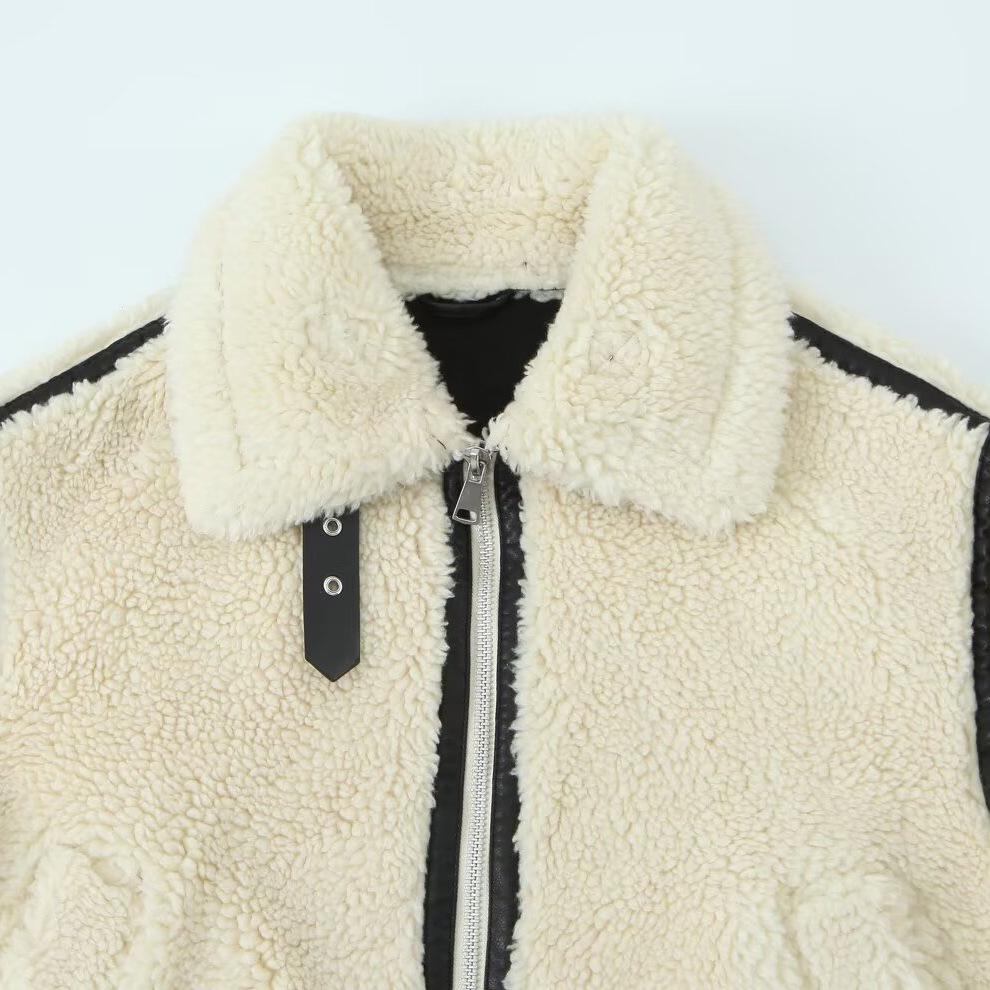 New, fashionable, casual, loose fleece locomotive jacket 3548247