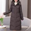 Μόδα Μεγάλα Μεγέθη XL-5XL Χειμώνας Γυναικεία Μακριά Παρκά Μπουφάν με Κουκούλα Χοντρό Ζεστό Άνετο Μεσήλικων Γυναικών Παλτό