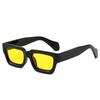 Retro concave small frame square sunglasses trendy street fashion UV protection outdoor riding unisex stylish