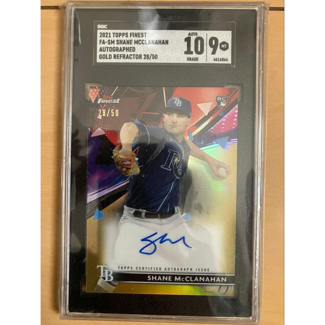 Used 2021 Topps Shane McClanahan Pitcher Rookie Autographed Card Limited to 50 pieces