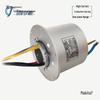 Conductive Slip Ring Cable Reel with 360° Rotation, 45mm Inner Hole, Stator, and Flange Fixing.