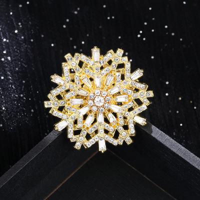 Strass-Pulloverclip, Schneeflockenclip, Schalclip, Fixierte Brosche