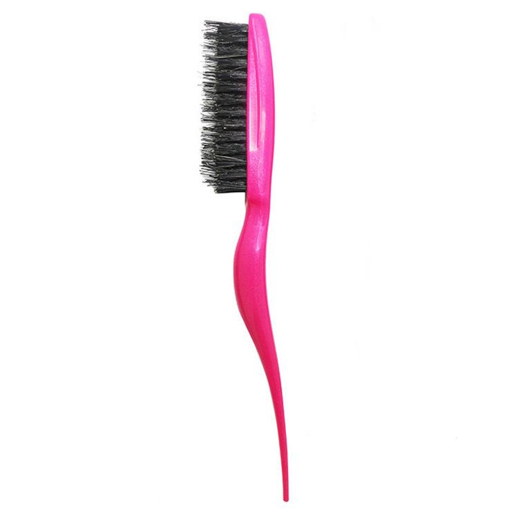 Triple-Row Bristle Hair Comb with Tail for Styling and Fluffing Curly Hair