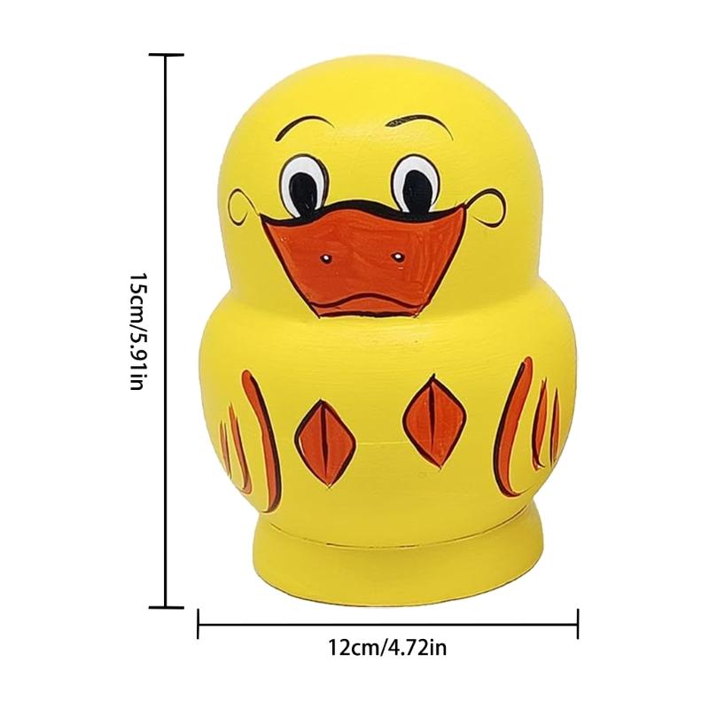 1 Set Russian Duck Figurines With Detachable Decorative Animal Sculpture For Home Office Desk