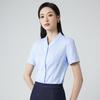 Women's Professional V-neck Short Sleeve Textured Shirt
