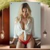 Vintage Metal Sign Sexy Beauties Wall Art Retro Iron Poster for Man Cave Bar Garage Decor