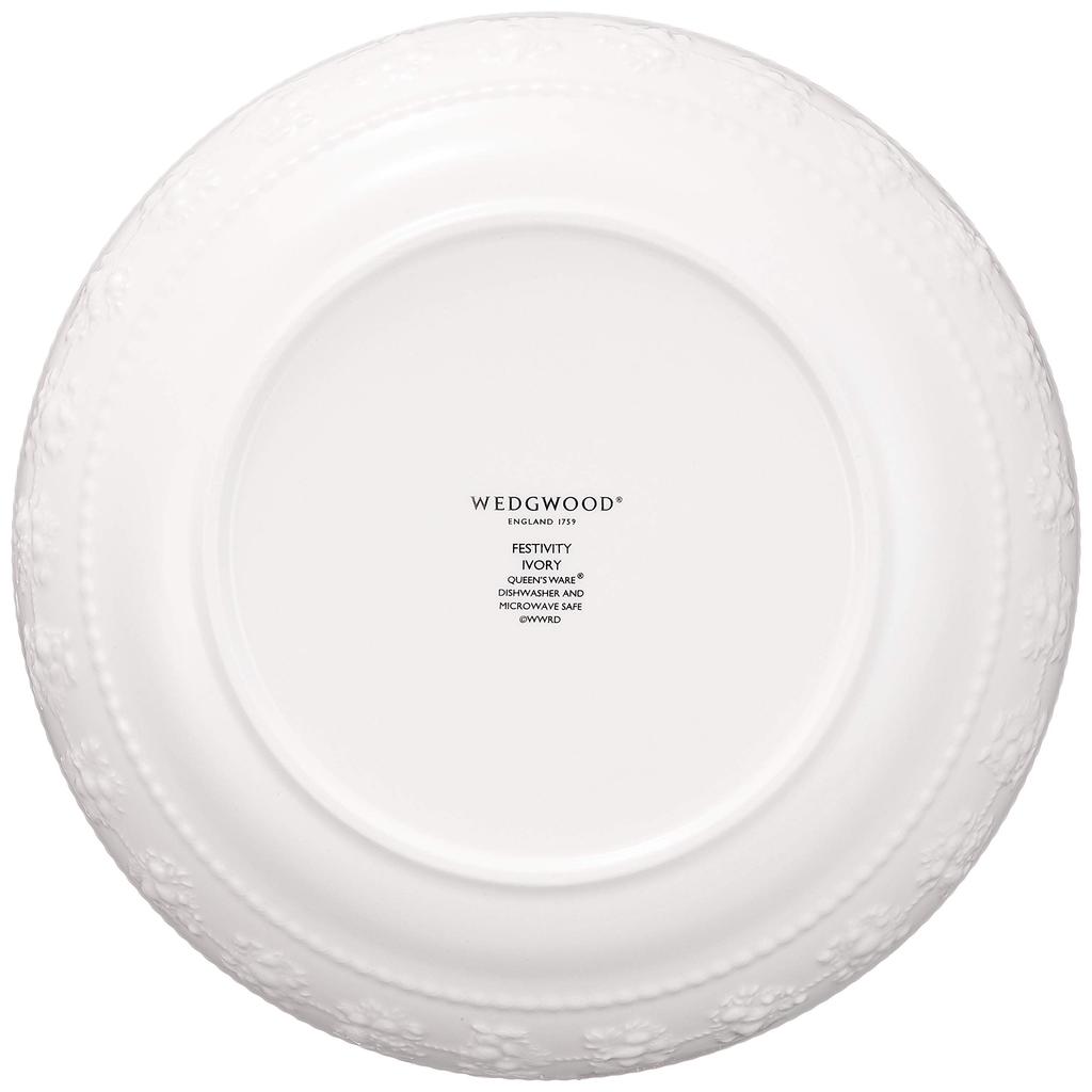 Wedgwood Festivity FEI BL222 [Officially Imported] Bowls, 22cm, Ivory, Pair,