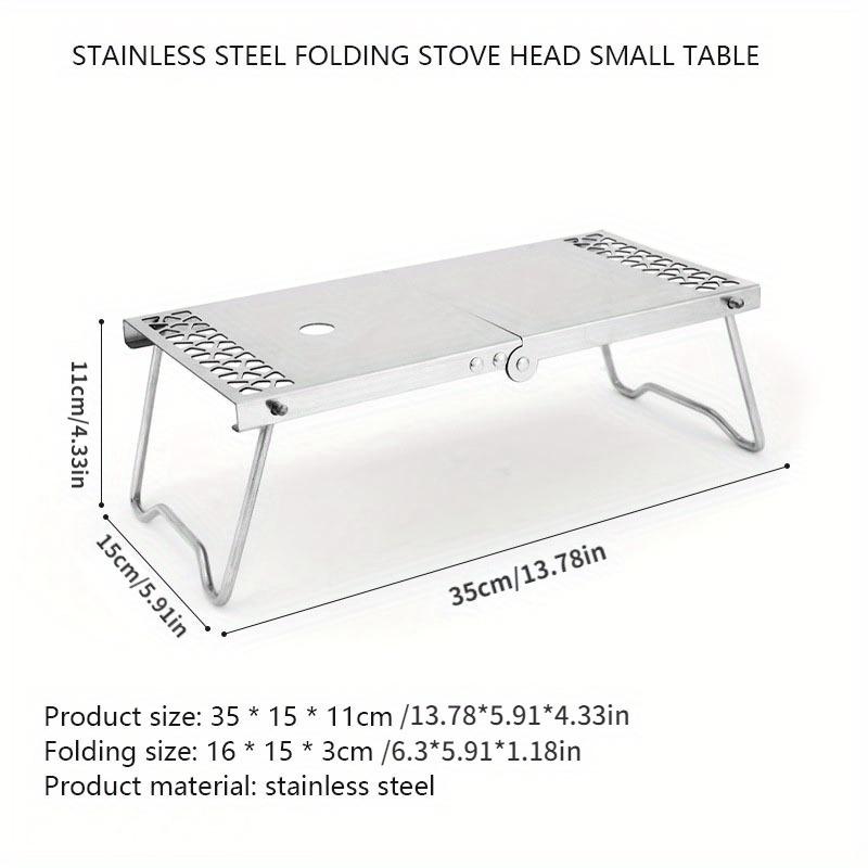 1PC Outdoor Camping Stainless Steel Folding Table Camping Barbecue Portable Multi Functional Tea Table