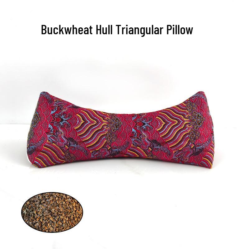 Mugwort Buckwheat Cervical Pillow - Detachable Neck Support for Sleep Health and Moxibustion.