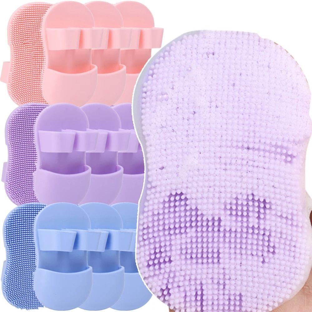 Mini Facial Cleansing Brush Silicone Deep Cleaning Face Scrubber Multi-functional Soft Blackhead Acne Cleansing Pad