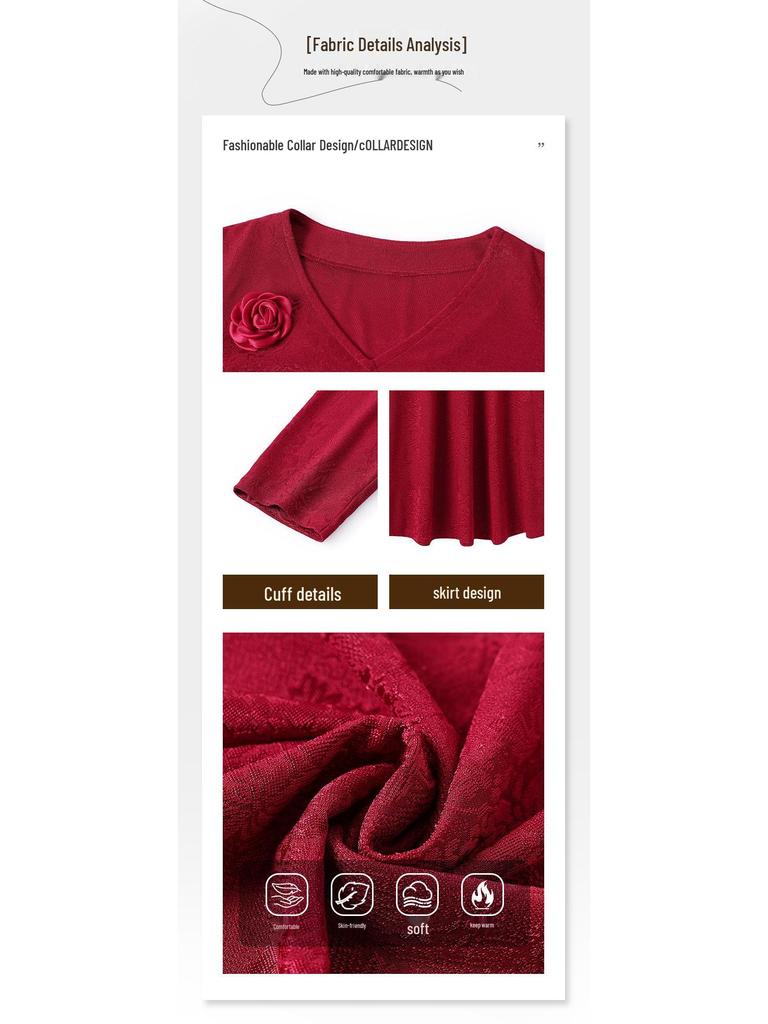 Elegant Wine Red Qipao Dress for Mother of the Groom - Perfect for Spring Banquets or Daily Wear