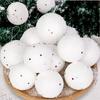 6Pcs/set Plastic Xmas Star Hanging Ornaments Round Christmas Balls Pendants  New Year