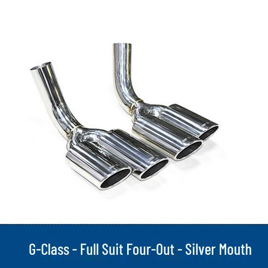 Mercedes-Benz G-Class G500 G350 G63 AMG Dual-Quad Tailpipe Exhaust Muffler Modification