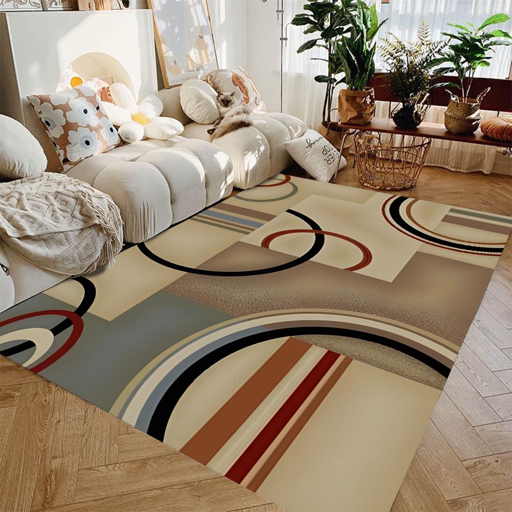 

American Nordic Style Area Rug Abstract Geometric Carpet Non-Slip Washable Carpet for Living Room Bedroom Home Decor Floor Mat 40x60cm