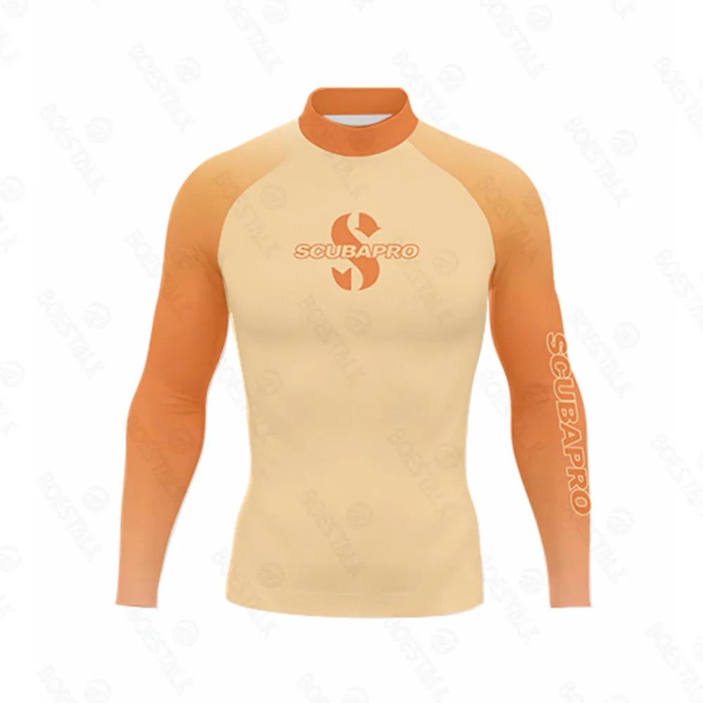 Cross-border special for printed long-sleeved surf suits, tight anti-chlorine wetsuits, beach sunscreen jellyfish suits