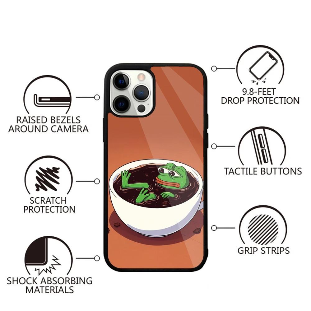 Sad Frog P-Pepe Funny Phone Case For iPhone 16,15,14,13,12,11,Plus,Pro,Max,Mini Magsafe Magnetic Wireless Charging