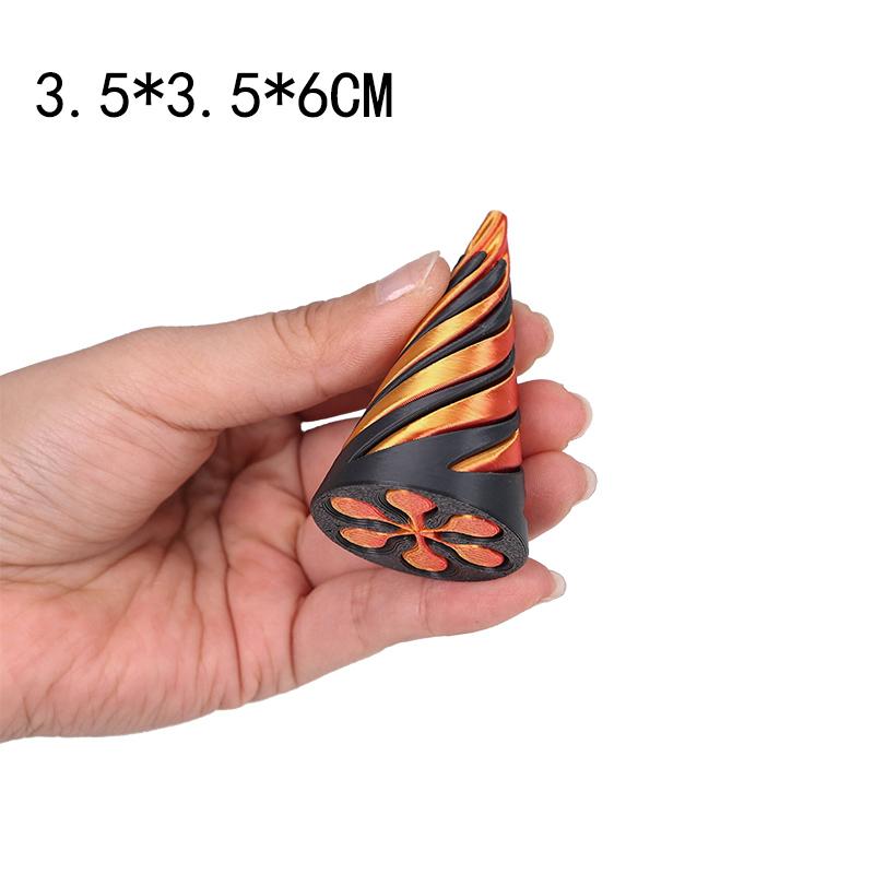 31 Stil 3D-gedruckter Spiral-Kegel Rakete Geist Herz Durchgang Fidget Spielzeug Unmögliche Pyramide Stressabbau Spielzeug Schreibtisch Dekoration