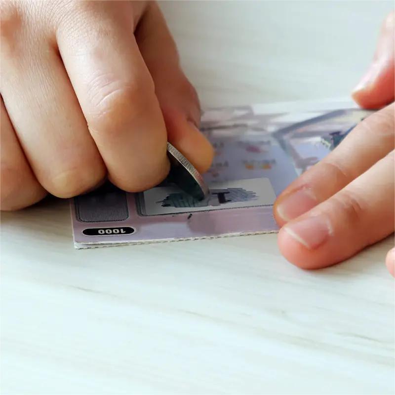 100Pcs Pack Rectangle Scratch Off Stickers Labels 1.9 X 0.6 Inch