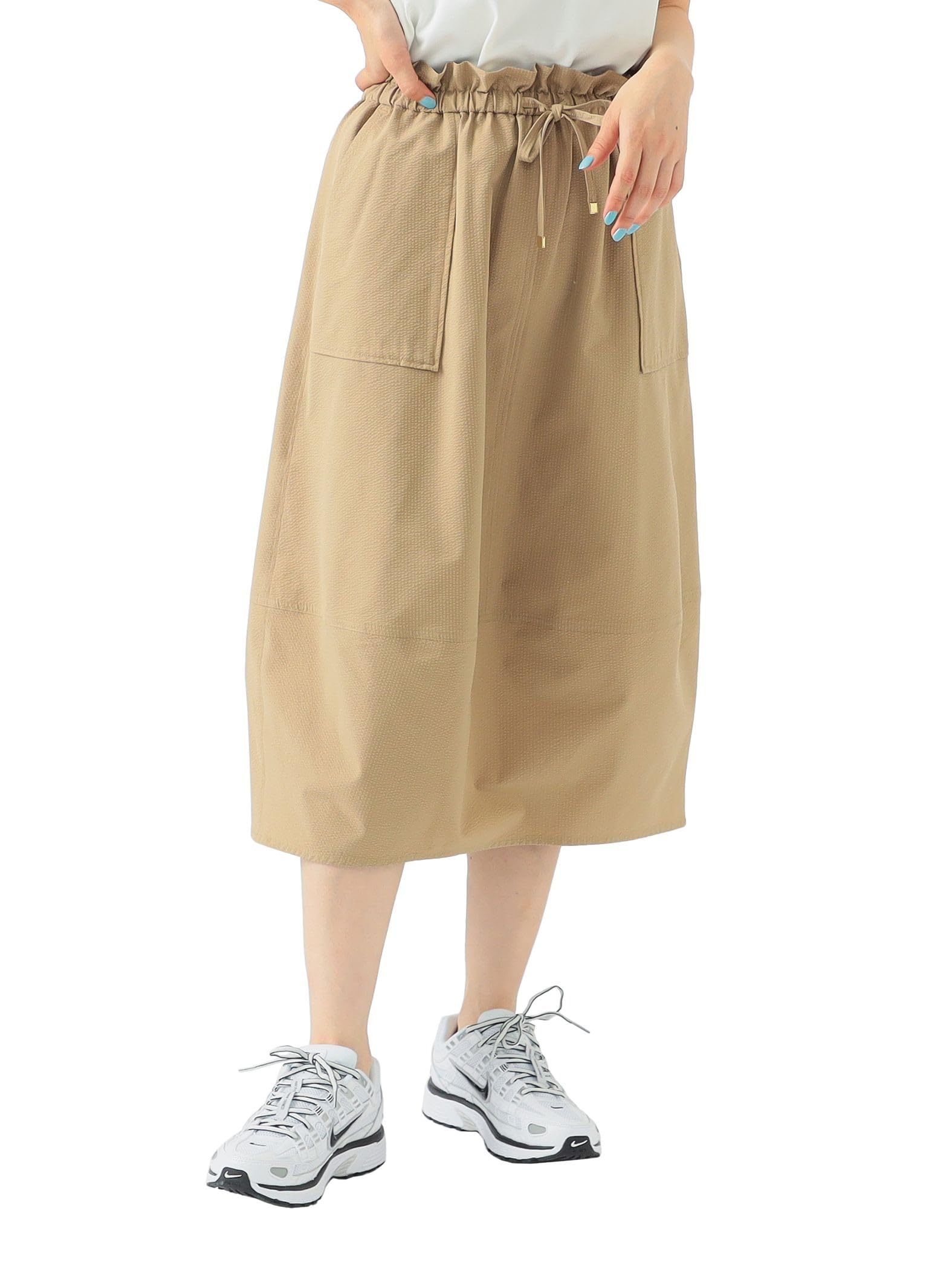 

B:MING LIFE STORE by BEAMS Women s Water-Repellent Cocoon Skirt (Sizes S-M) Beige, Size S