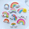 10pcs New Resin Cute Mixed Bright Rainbow Series Flat Back Cabochon Scrapbook Kawaii DIY Embellishments Accessories