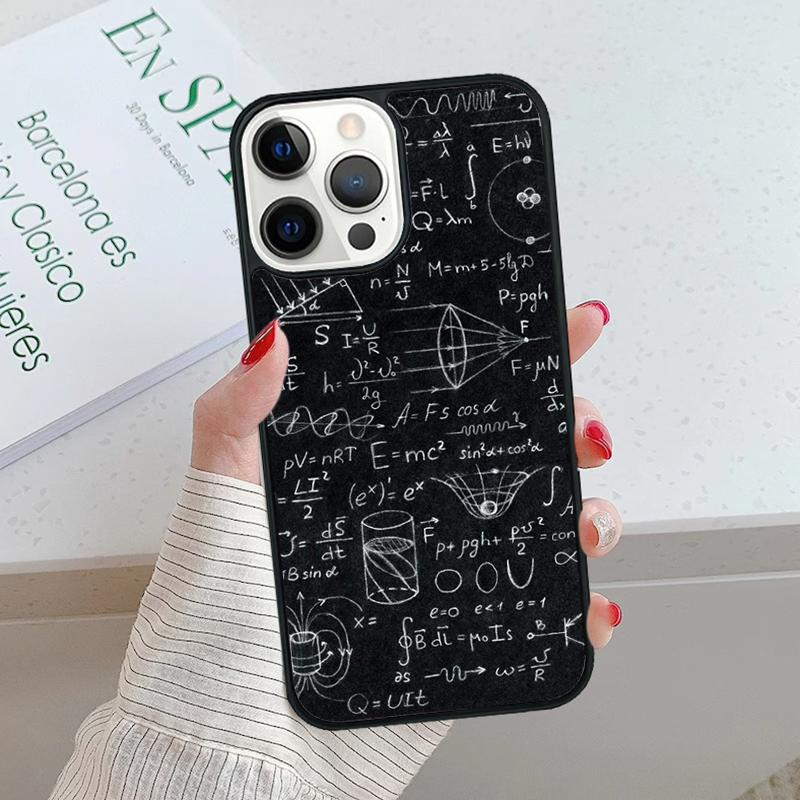 Physics Math Formula Equation Phone Case cover For iPhone 17 Air 15 16 16e 14 13 12 11 Pro Max Coque For Apple PLUS fundas