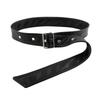 Fashion Black PU Belt Flexible Waist Strap With Secure Buckles Adults Teens Multi Size Comfortable Waist Belt