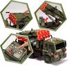 JOYFY 3 In 1 Friction Powered Siren Army Vehicle Toy with Action Figures Military Truck for Kids Best Birthday Christmas Gift