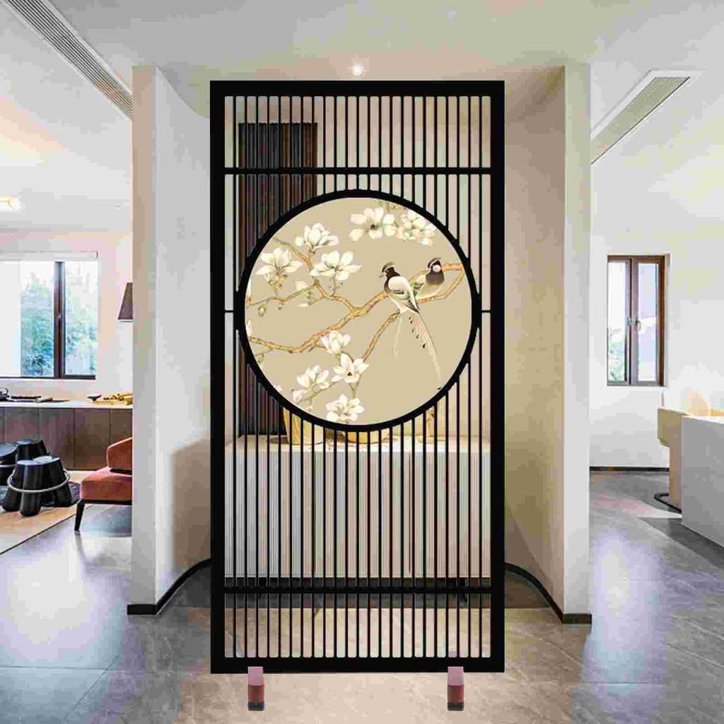 2 Pcs Mobile Door Base Portable Wooden Room Divider Stand Folding Screen Bracket With Wheels Divider Support Screen Feet Home