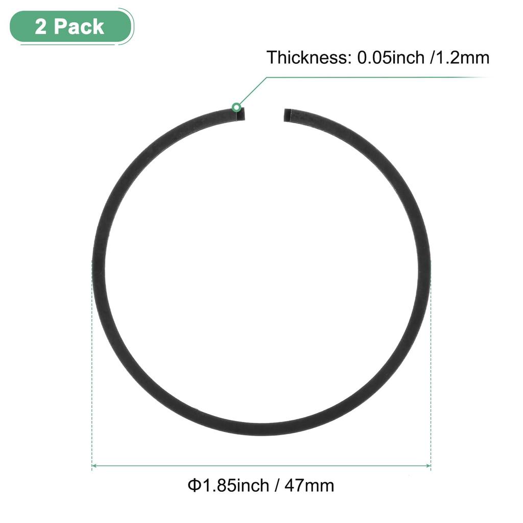 M METERXITY 2er-Pack Kolbenringsatz 47mm x 1,2mm Standard-Kolbenring Kolben