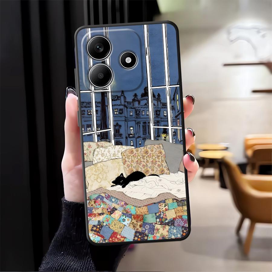 

Cartoon Cat Phone Cover Case for Xiaomi Redmi Note 14 A3 14C 9 8 7 A1 13 Pro Plus A4 A5 10 12C 13C 12 11 K80 A1 K40 A2 Redmi 9