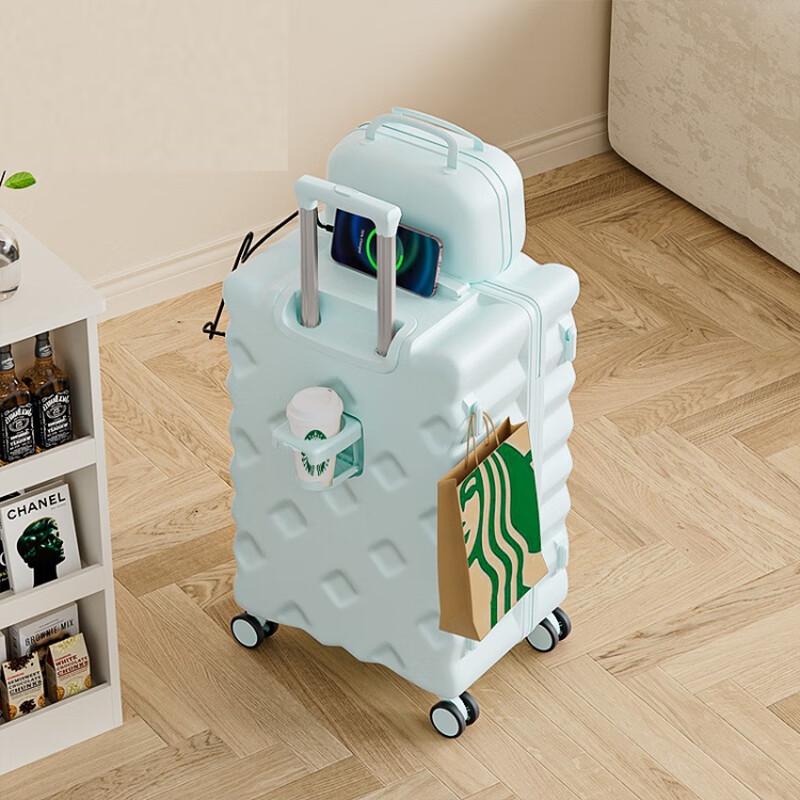 Mint Green Multifunctional ABS&PC Travel Luggage with TSA Lock