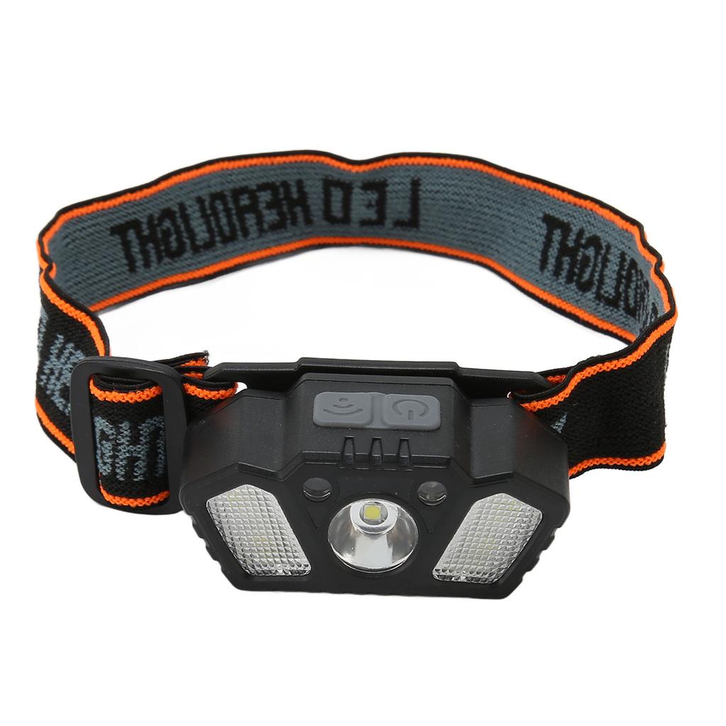 LED Headlamp Rechargeable Bright Lightweight USB Sensor Headlight for Outdoor Camping Running