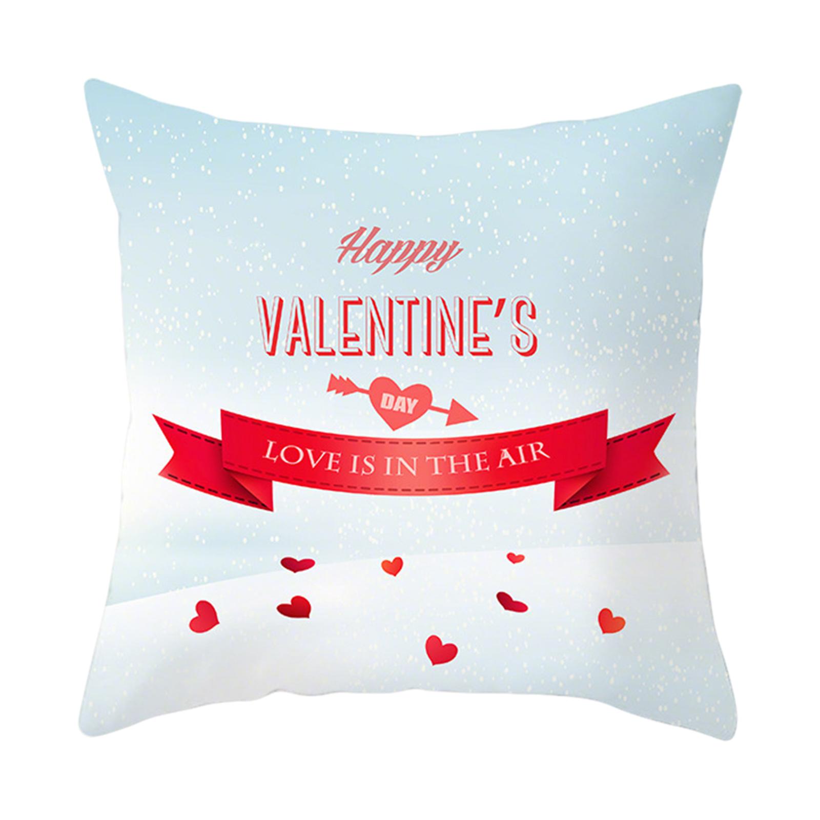 Valentine s Day Decor Pillowcases 4Pack Love Heart Printed Cushion Covers For SofaBedRed Black Pillow Cases For Home Decoration One Size 623₽