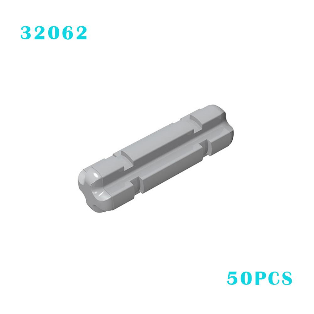 

50pcs 32062 Axle 2L Notched DIY Bricks Collections Bulk Modular Toys For Technical MOC Set Buildings Blocks Christmas Gifts світло-сірого кольору