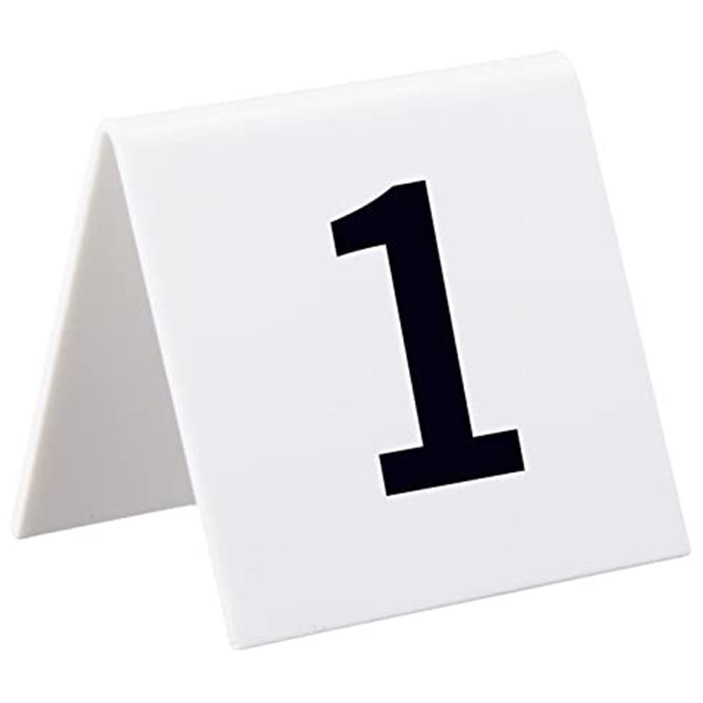 1 - 10 Table Numbering Table Number Easy To Clean Acrylic Table Tent Sign