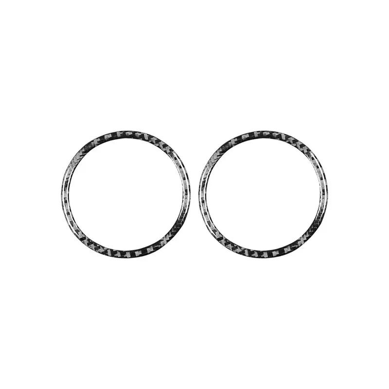 For Mazda 3 2004-2009 Accessories Carbon Fiber Car Trument Panel Left Right Air Outlet Vent Ring Frame Decoration Sticker